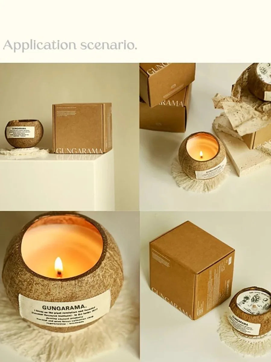 Eco-Friendly Soy Wax Aromatherapy Candle with Wooden Wick