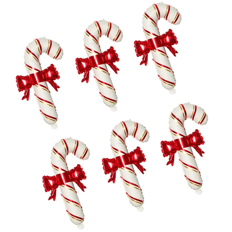 Candy Cane Foil Balloons – 6pcs Set - candletown.net