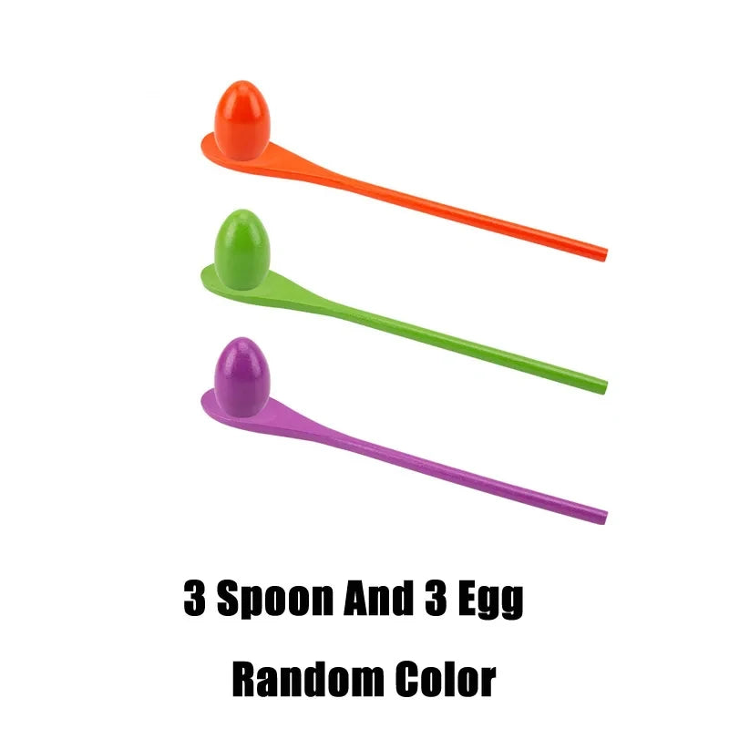 Wooden Egg & Spoon Race Game – Easter Balance Challenge