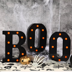BOO LED Halloween Letter Lights – Indoor Marquee Decor