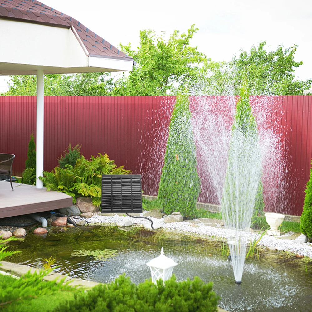 Solar Fountain with 6 Nozzles – Floating Pump for Garden & Yard - candletown.net