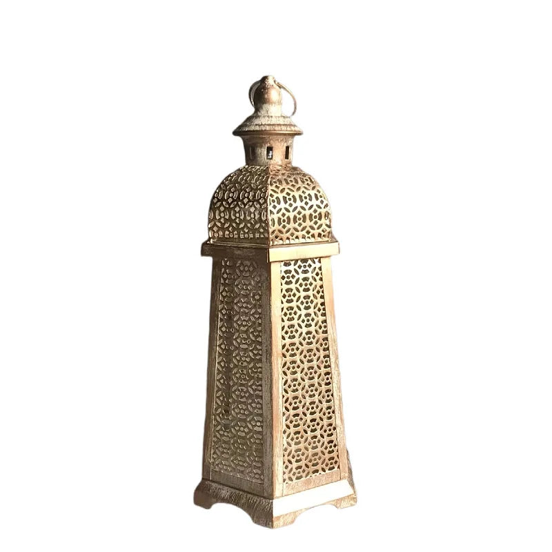Rustic Vintage Metal Candle Lantern – Nordic & Farmhouse Decor - candletown.net