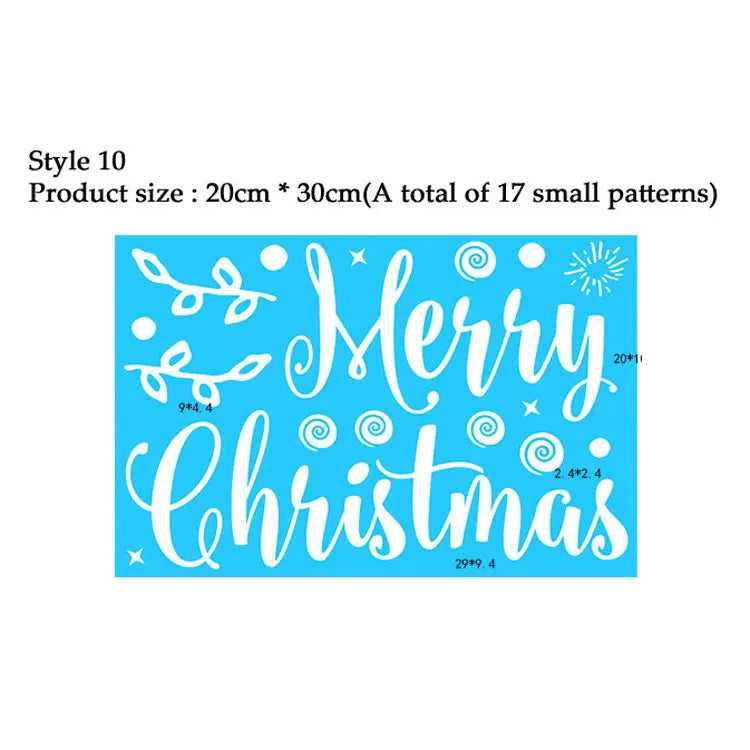 38-Piece Snowflake Window Clings – Reusable Electrostatic Christmas Stickers