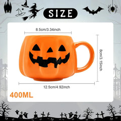 Halloween Kurpitsamuki – 4 dl Keraaminen Kahvimuki