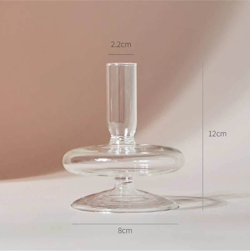 Modern Glass Candle Holder – Nordic Clear Design