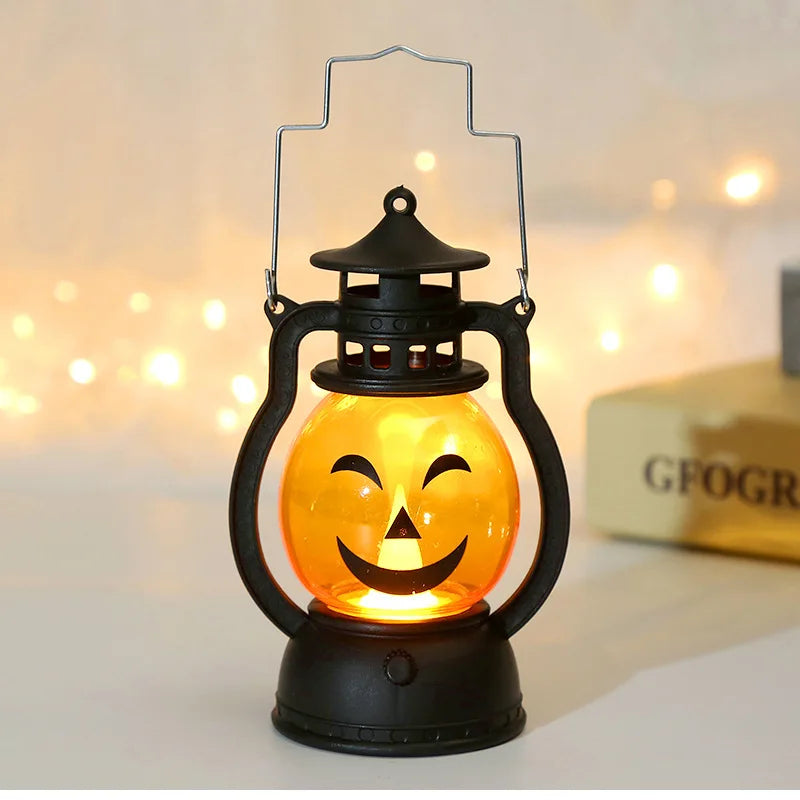 LED Hanging Pumpkin Lantern – Flameless Halloween Candle Light