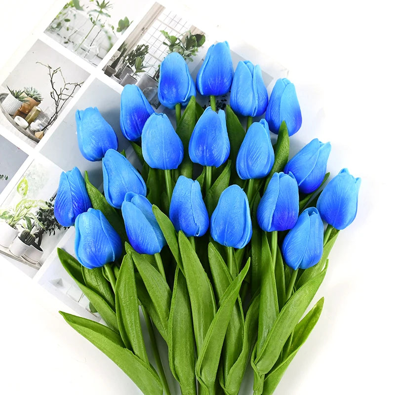 10pcs Tulip Artificial Flowers – Lifelike & Elegant Decor - candletown.net