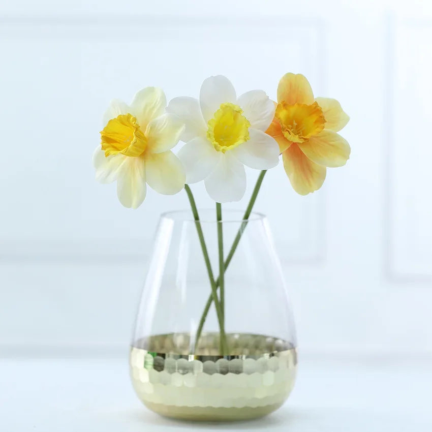 20PCS Artificial Daffodil Flowers – Real Touch Spring Blooms - candletown.net