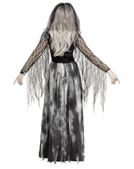 Gothic Ghost Bride Costume – Halloween Vampire & Witch Dress Set for Women