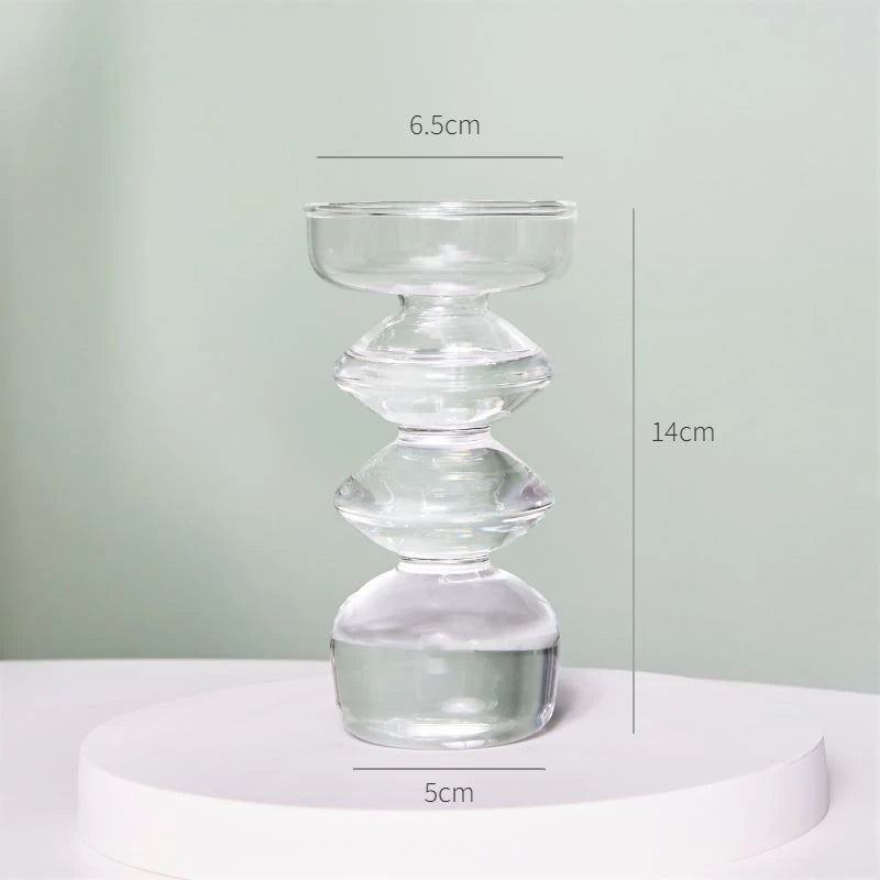 Modern Glass Candle Holder – Nordic Clear Design
