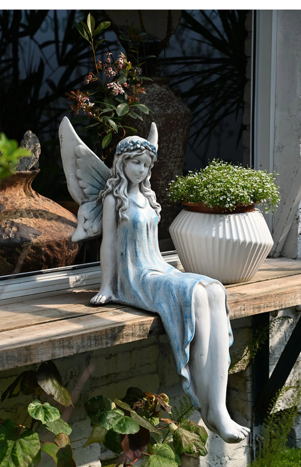 Resin Mermaid Garden Decoration – Outdoor Summer Accent - candletown.net