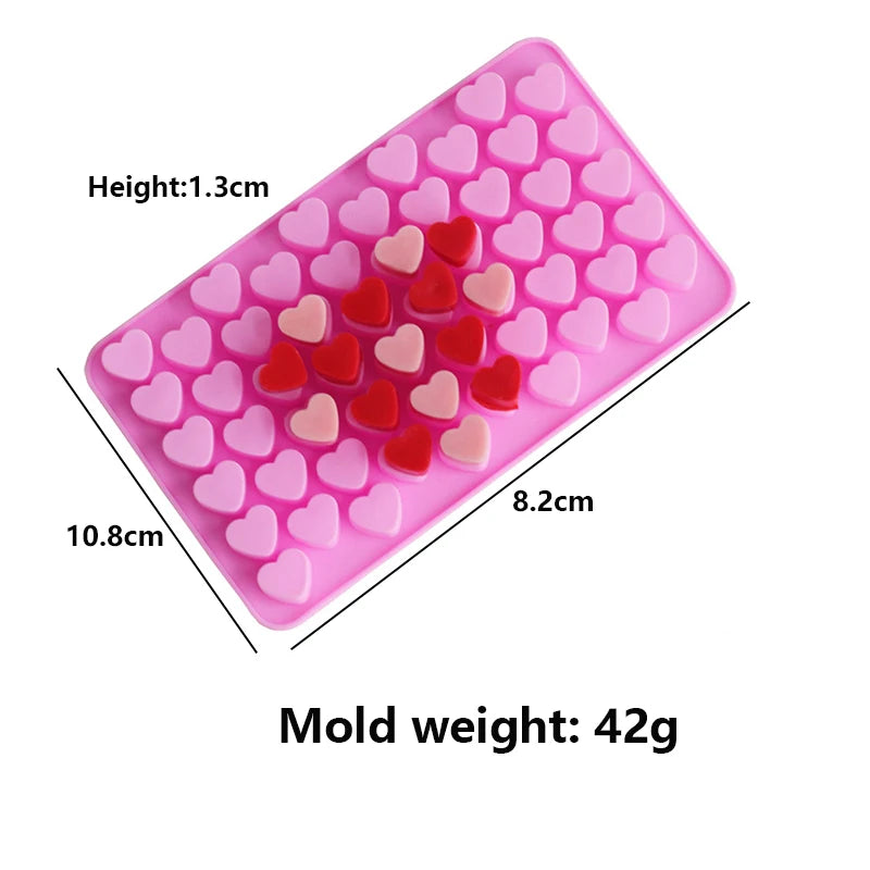 55 Compartment Heart Silicone Candle Mold
