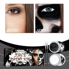 Black & White Halloween Face Paint Set