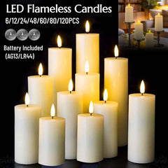 Flameless LED Candles Bulk Set