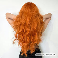 Curly Wig with Bangs – Heat-Resistant Cosplay & Party Wig