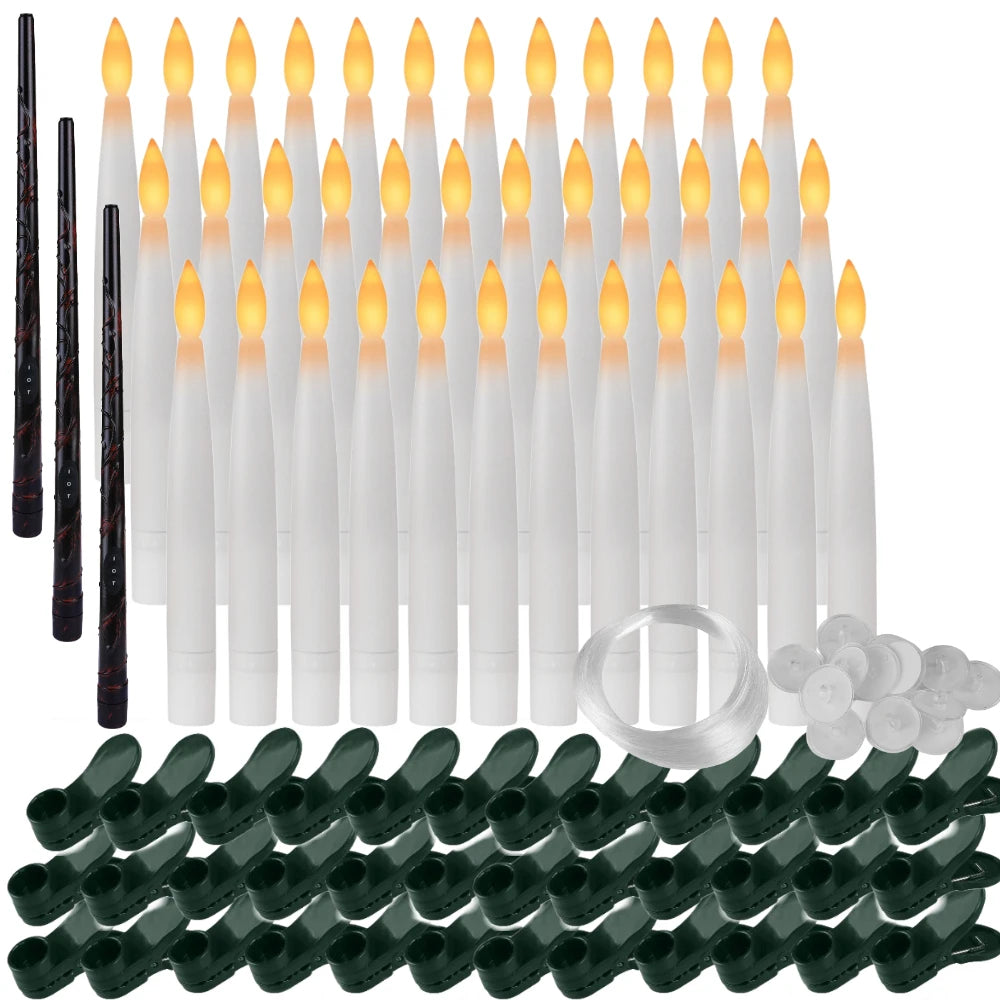 Flameless LED Taper Candles for Christmas Tree