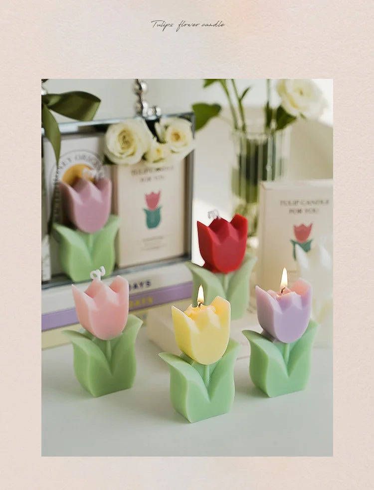 Handmade Tulip Soy Wax Candle - candletown.net