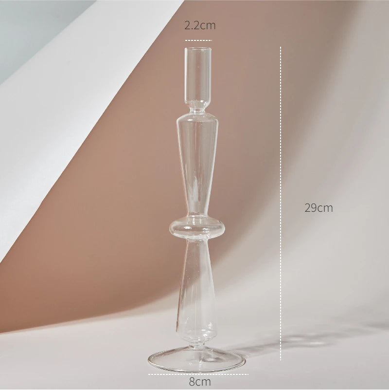 Modern Glass Candle Holder – Nordic Clear Design