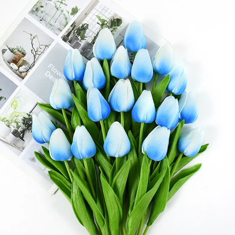 10pcs Tulip Artificial Flowers – Lifelike & Elegant Decor - candletown.net