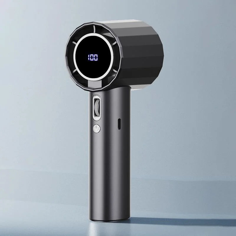 Handheld USB Fan with 100 Wind Speeds – Mini Turbo Cooling Fan