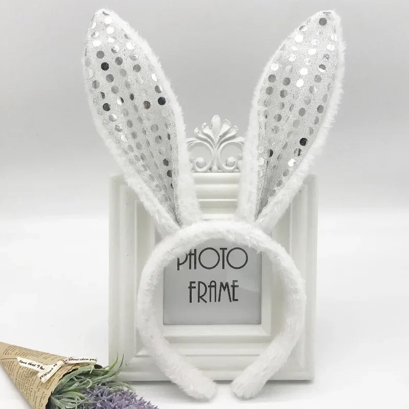 Plush Bunny Ears Headband – Cute & Soft for Easter & Cosplay - candletown.net