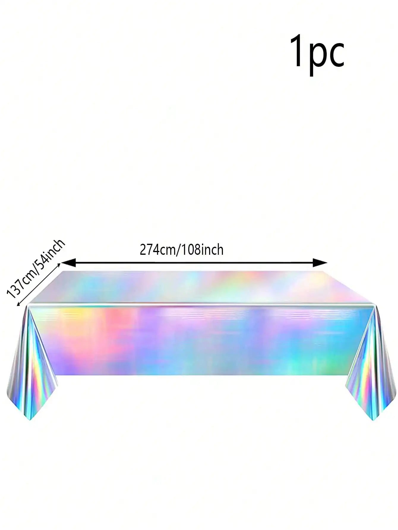 Rainbow Holographic Party Tableware Set