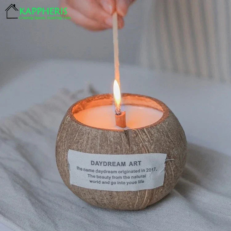 Eco-Friendly Soy Wax Aromatherapy Candle with Wooden Wick