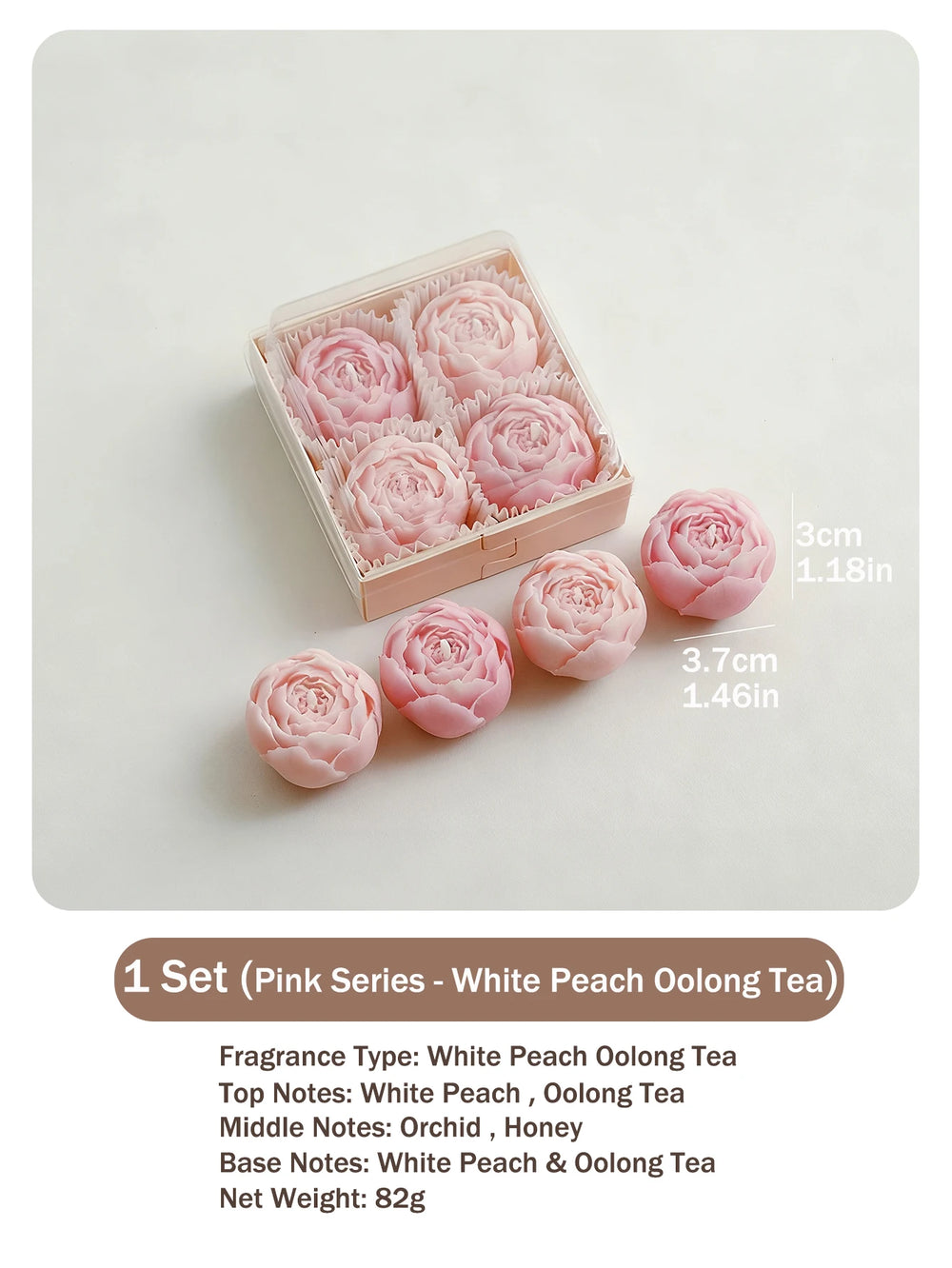 Rose Flower Shaped Soy Wax Candles – Set of 4 - candletown.net