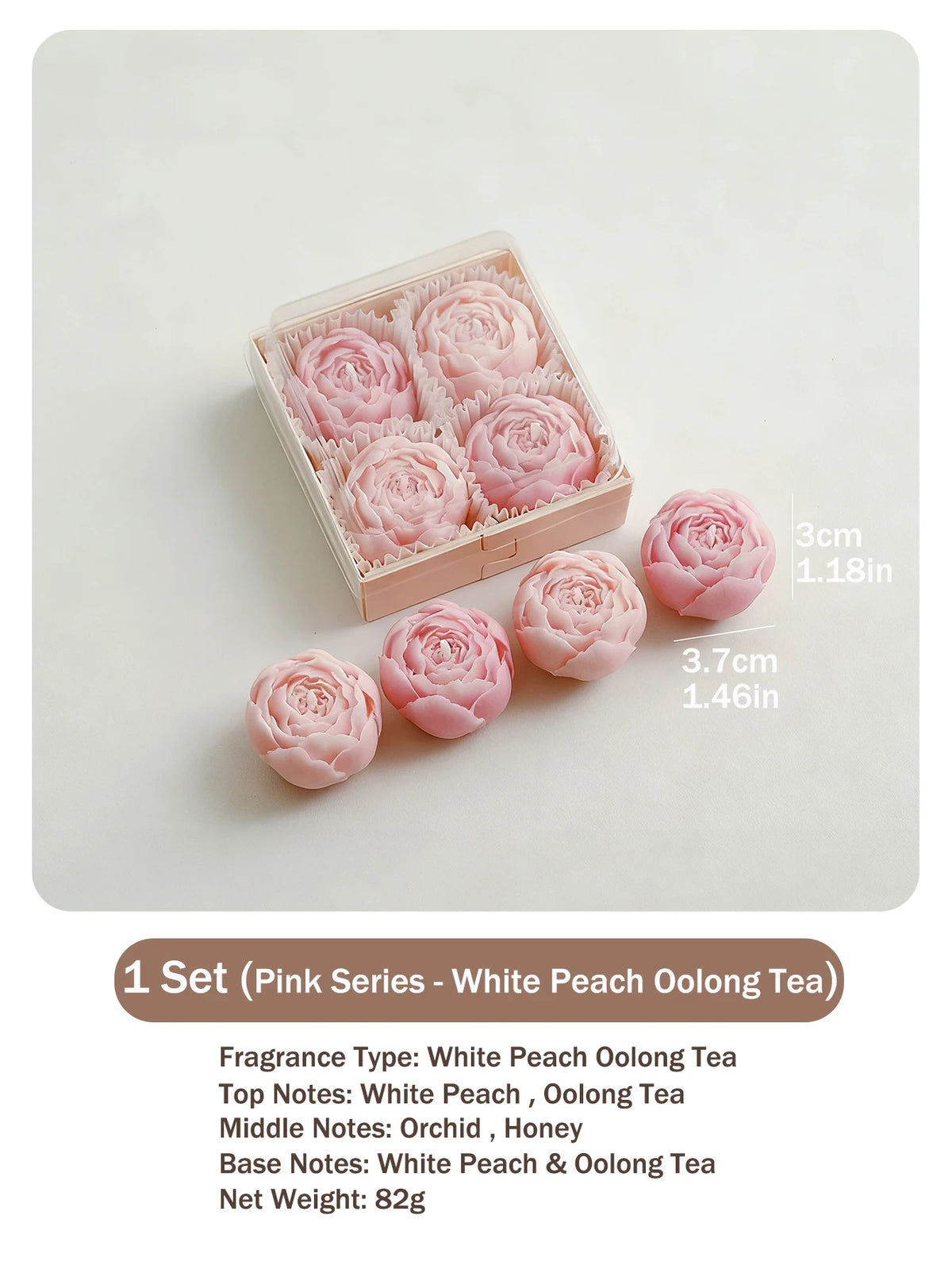 Rose Flower Shaped Soy Wax Candles – Set of 4 - candletown.net