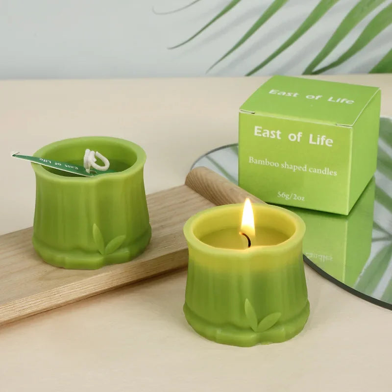 Bamboo-Shaped Scented Candle – Decorative & Aromatic - candletown.net
