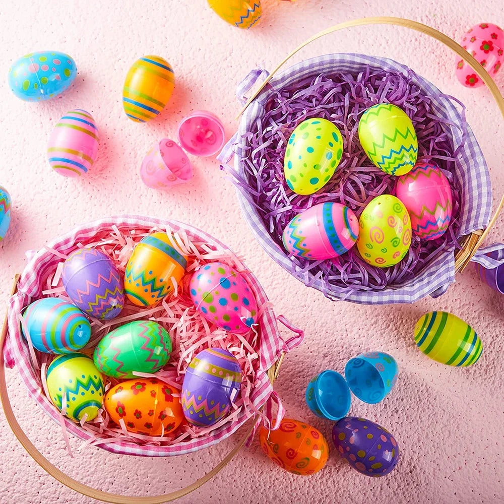 Colorful Plastic Easter Eggs – 12/24/36pcs Party Favors & Classroom Prizes - candletown.net