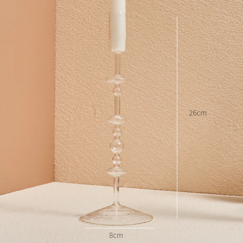 Modern Glass Candle Holder – Nordic Clear Design - candletown.net