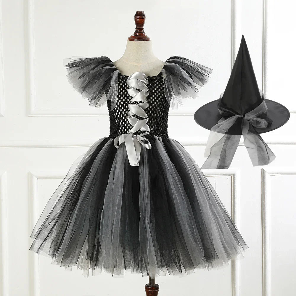 Kids Witch Costume – Hat, Broom & Accessory Options (Multicolor)