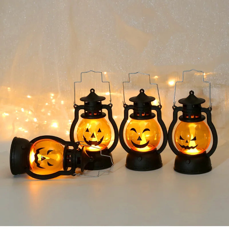 LED Hanging Pumpkin Lantern – Flameless Halloween Candle Light