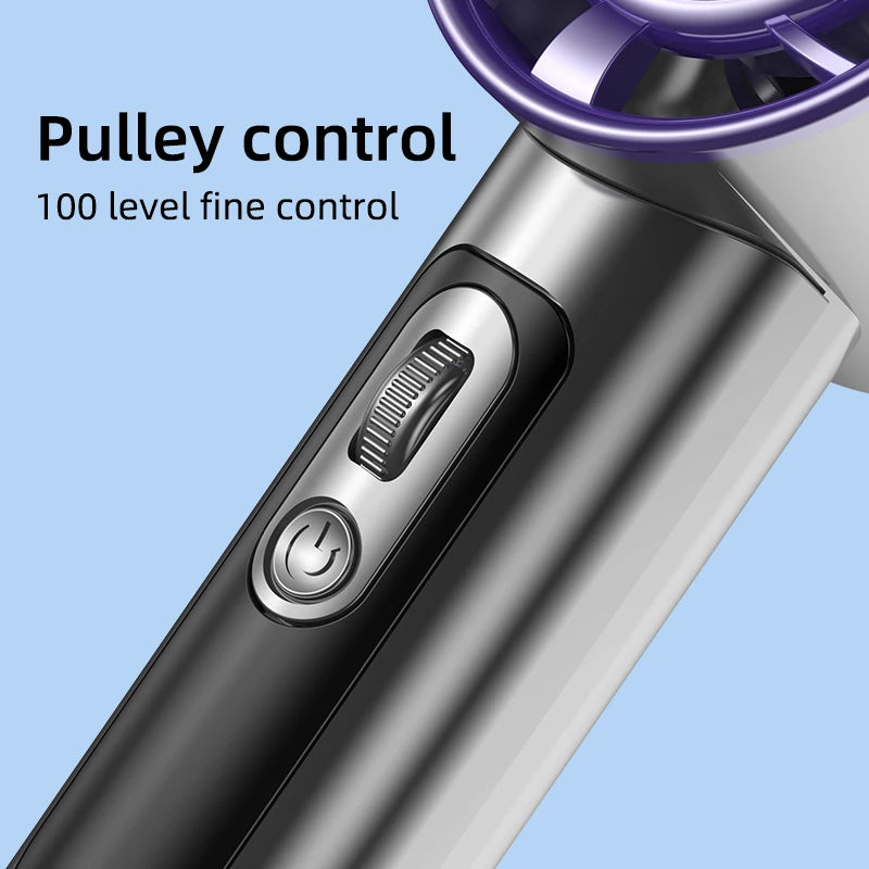 Handheld USB Fan with 100 Wind Speeds – Mini Turbo Cooling Fan