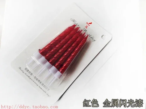 Slim Metallic Birthday Candles – Elegant Cake Topper - candletown.net