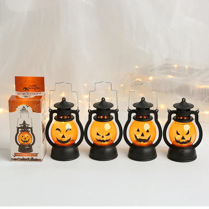 LED Hanging Pumpkin Lantern – Flameless Halloween Candle Light