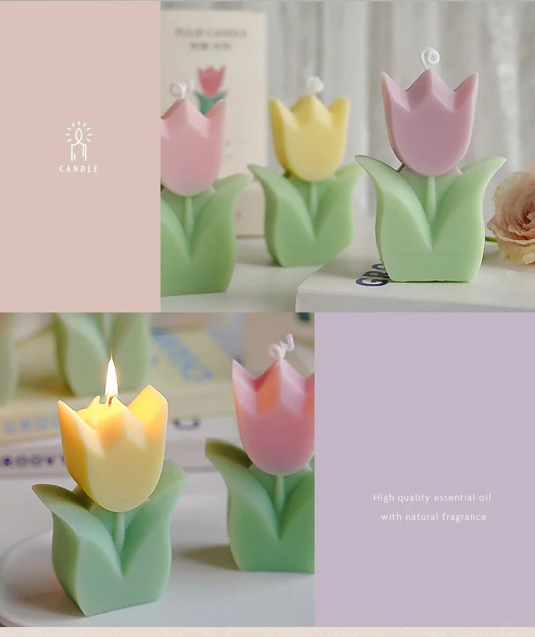 Handmade Tulip Soy Wax Candle - candletown.net