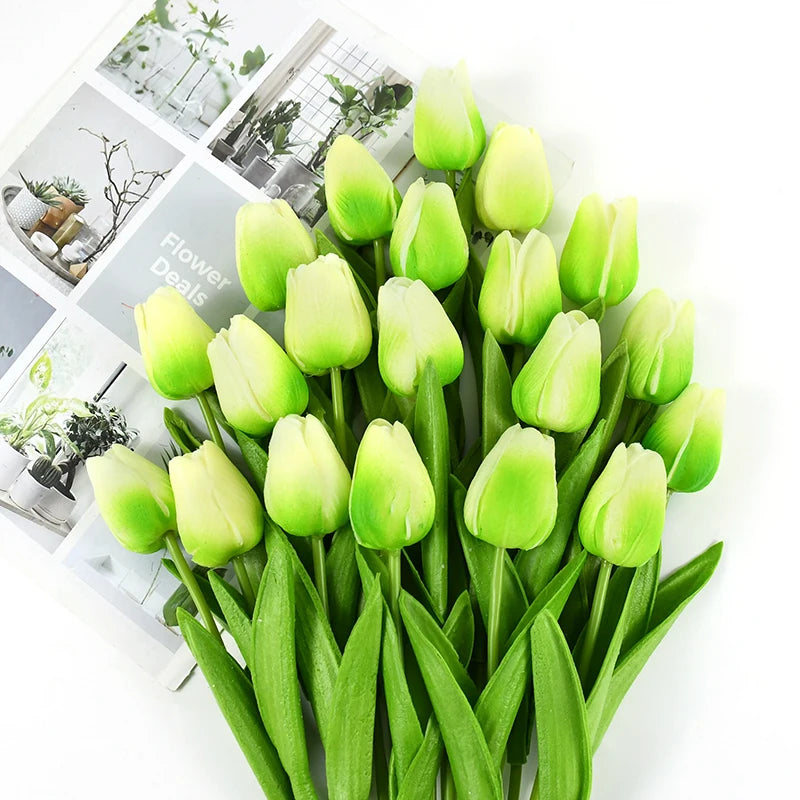 10pcs Tulip Artificial Flowers – Lifelike & Elegant Decor - candletown.net