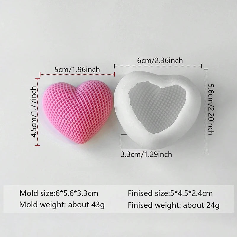 Silicone Heart Candle Molds
