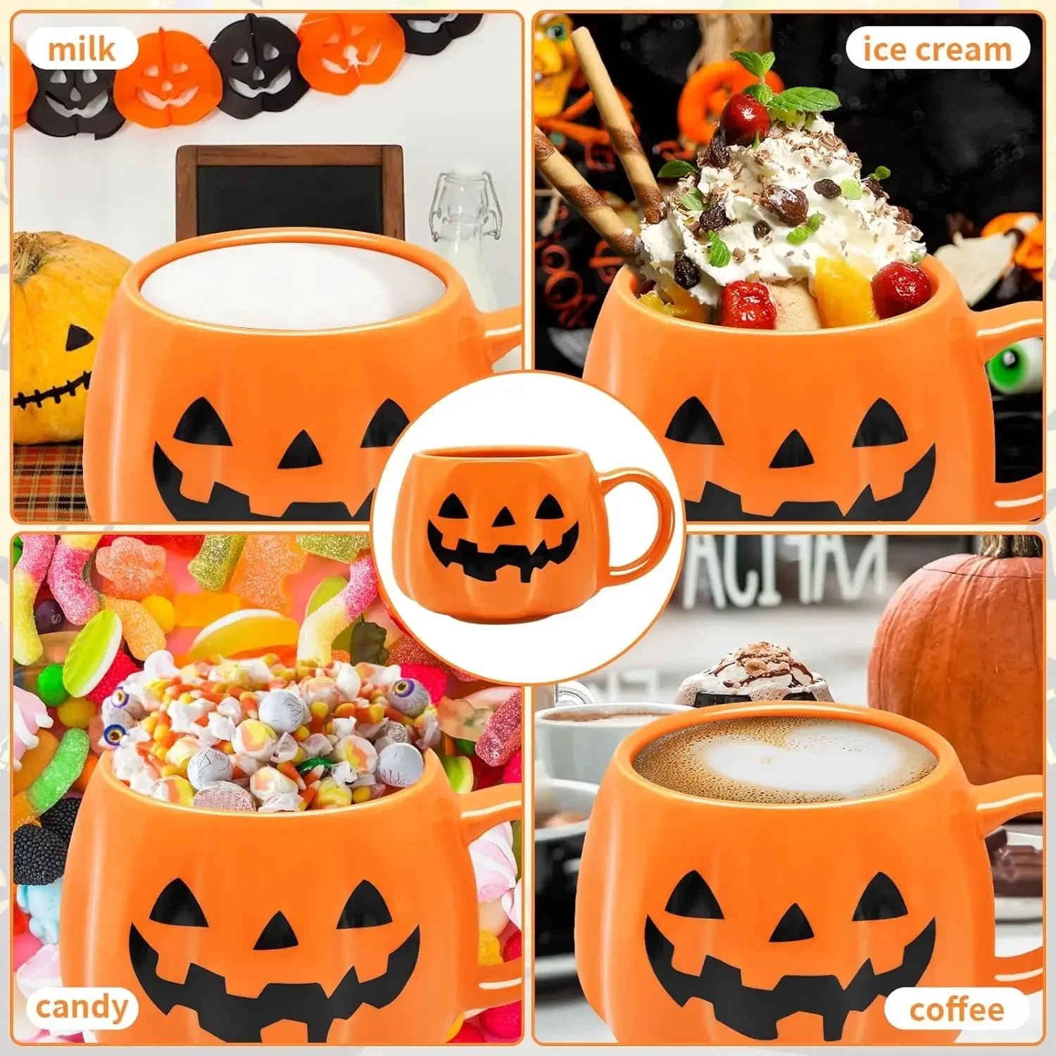Halloween Kurpitsamuki – 4 dl Keraaminen Kahvimuki