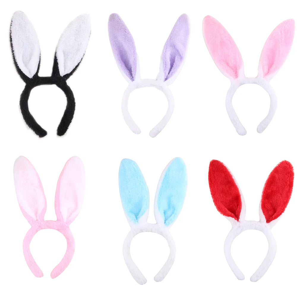 Plush Bunny Ears Headband – Cute & Soft for Easter & Cosplay - candletown.net