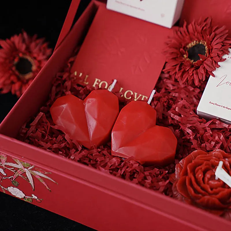 Red Heart Shaped Scented Candle - candletown.net