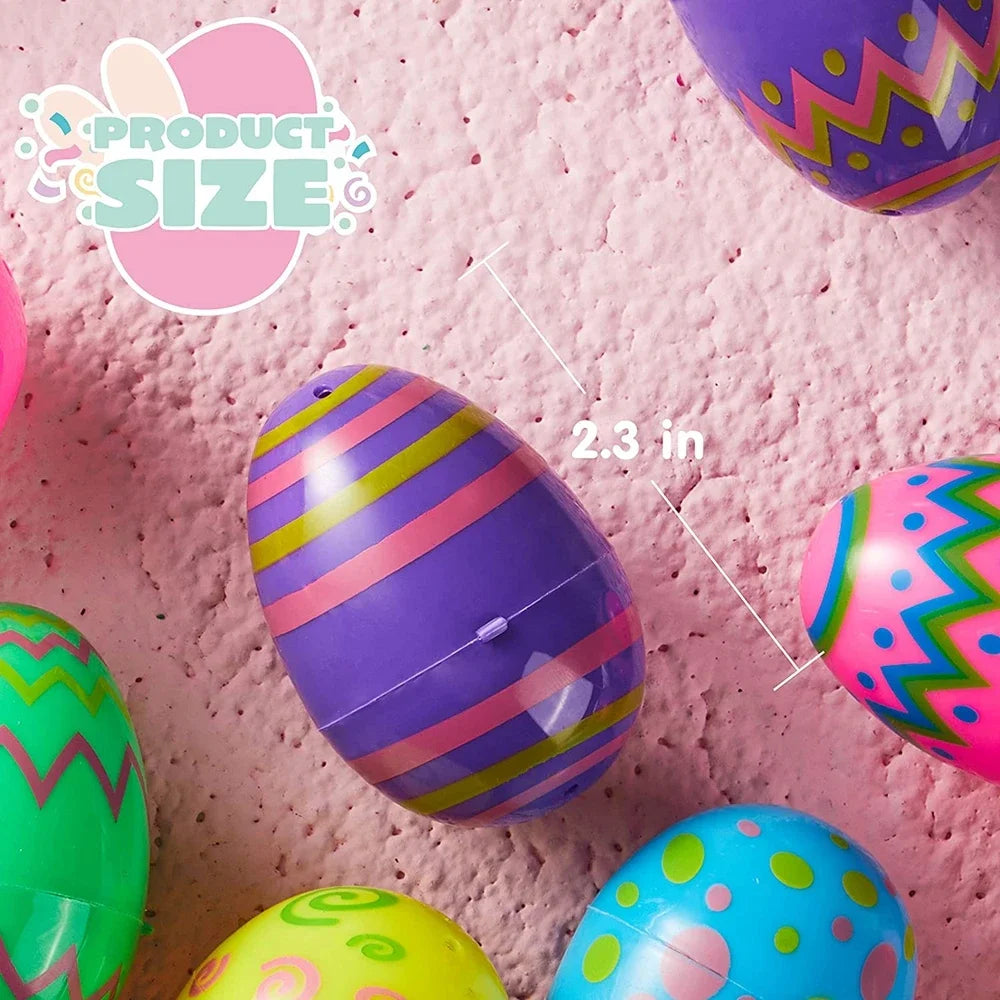 Colorful Plastic Easter Eggs – 12/24/36pcs Party Favors & Classroom Prizes - candletown.net