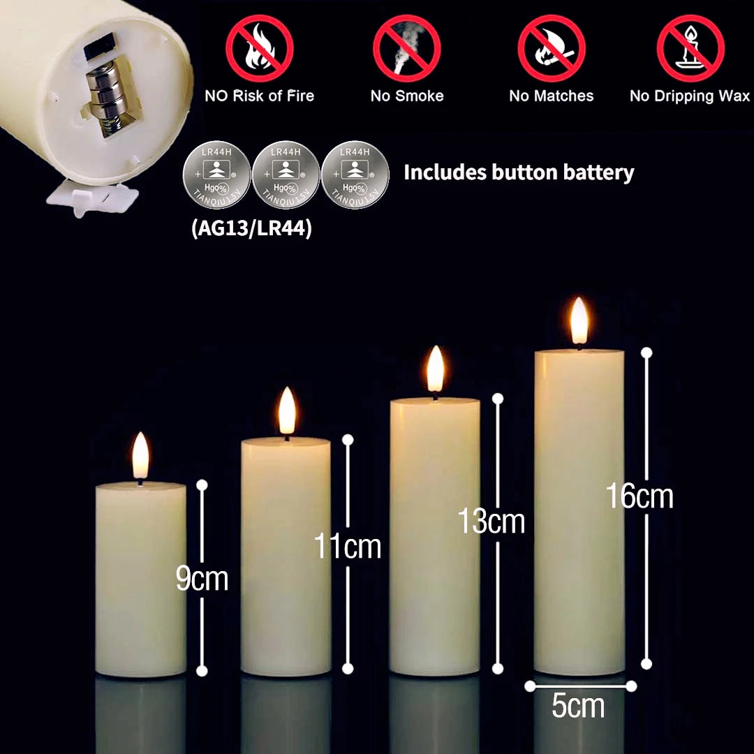 Flameless LED Candles Bulk Set