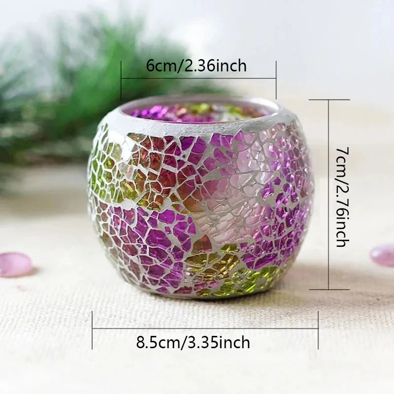 Glass Mosaic Candle Holder