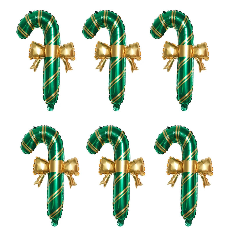Candy Cane Foil Balloons – 6pcs Set - candletown.net