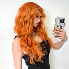 Curly Wig with Bangs – Heat-Resistant Cosplay & Party Wig