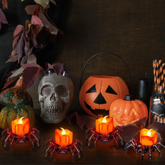 Halloween Spider LED Candle Light – Battery Operated Night Light