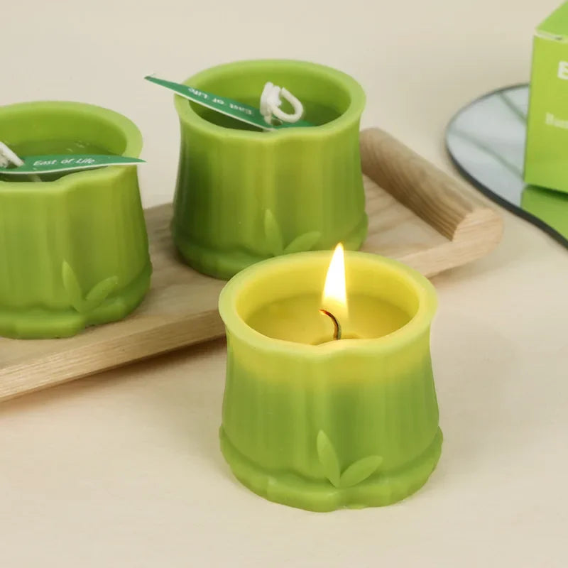 Bamboo-Shaped Scented Candle – Decorative & Aromatic - candletown.net